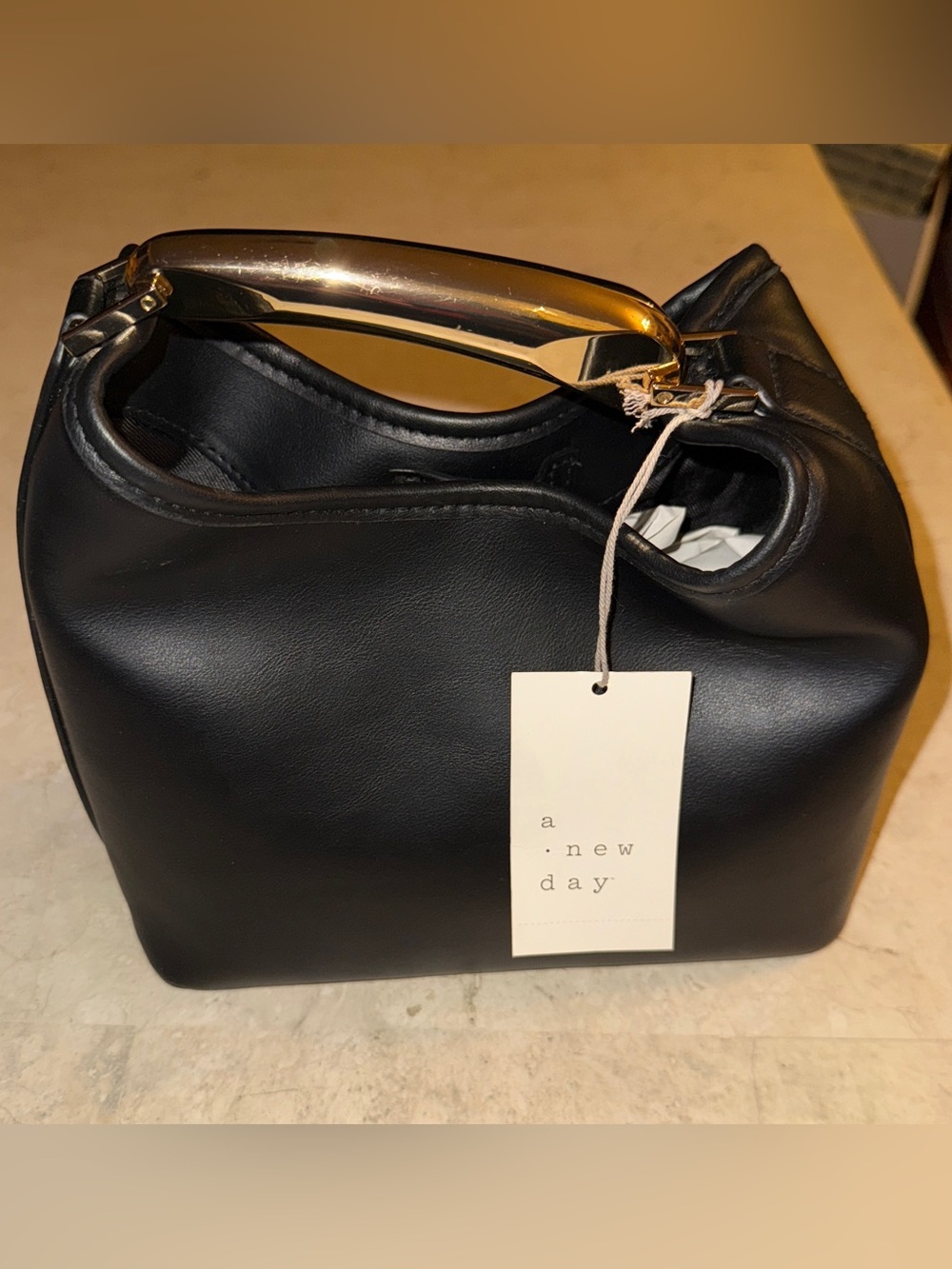 Mini Slouchy Handbag A New Day™ Black W/Magnetic Closure & Metal Handle New NWT